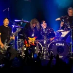 Metallica performing live at Allegiant Stadium on Friday, February 25, 2022