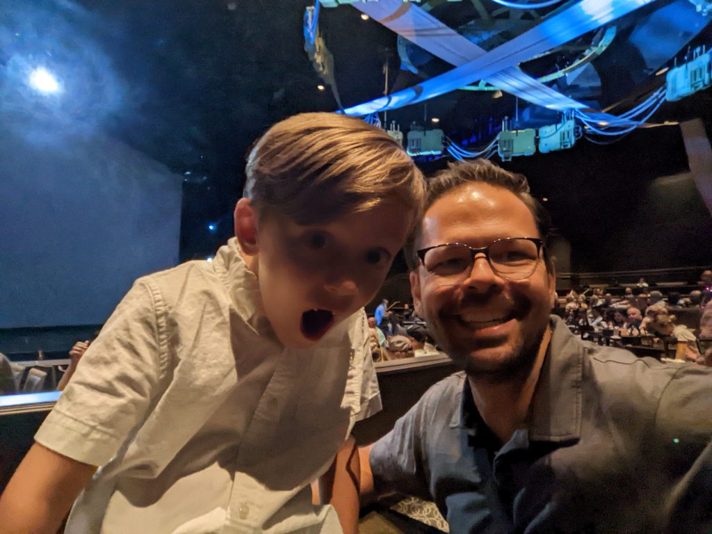 Enzo and Michael Pellegrini at the David Copperfield Theater in Las Vegas.