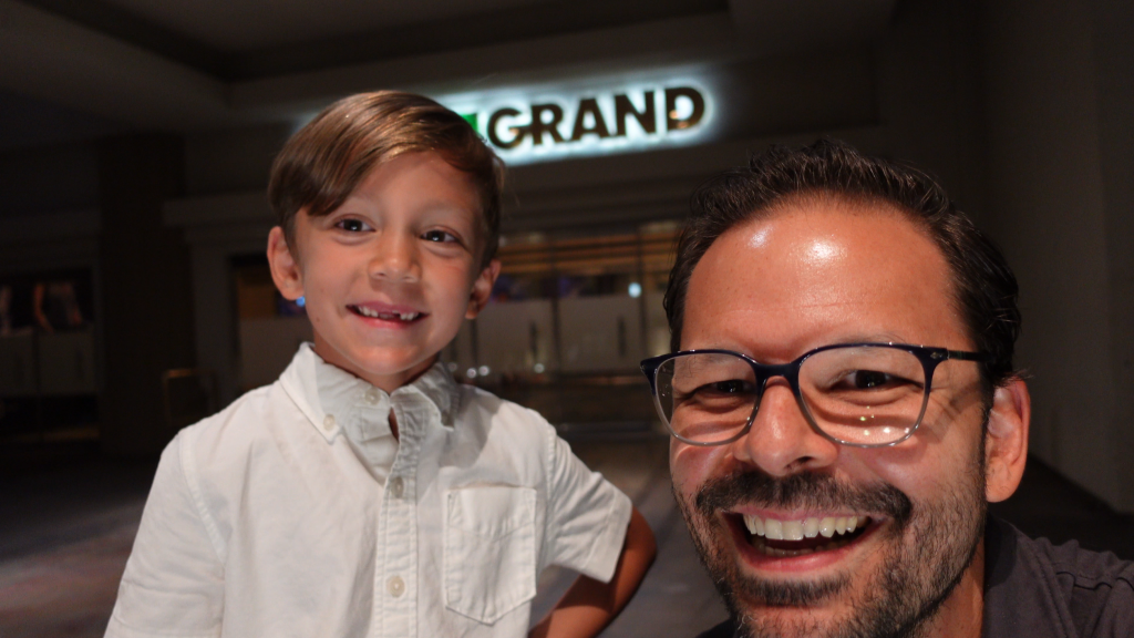 Enzo and Michael Pellegrini outside the MGM Grand in Las Vegas.